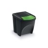 Zestaw koszy do segregacji SORTIBOX 4x25L czarny / kolorowe pokrywy